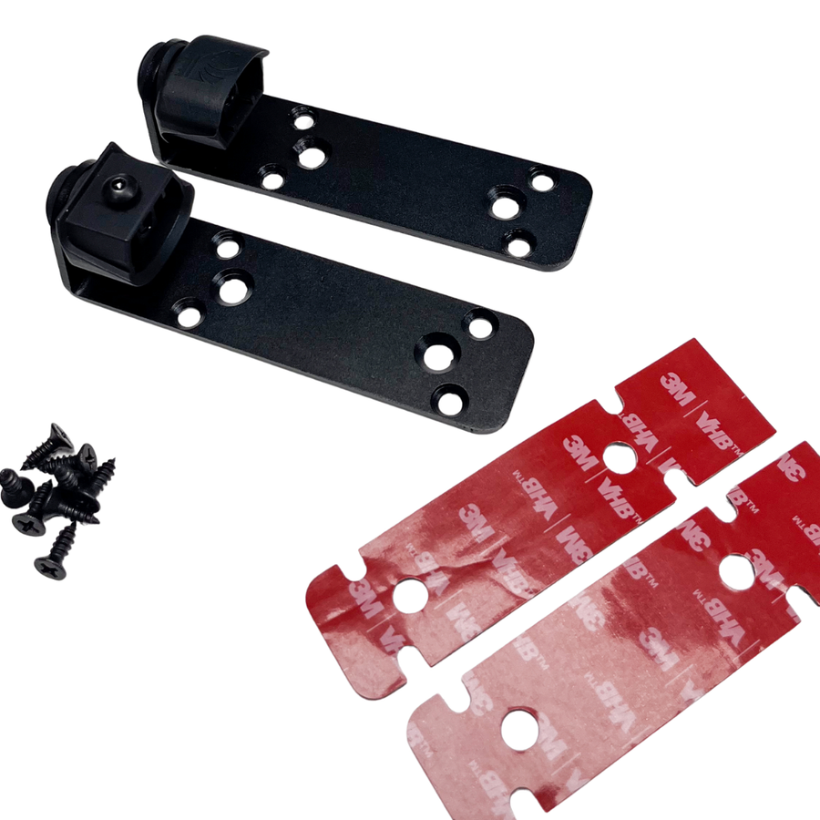 Kingpin F-Series Search Mounts: two brackets, tape and screws