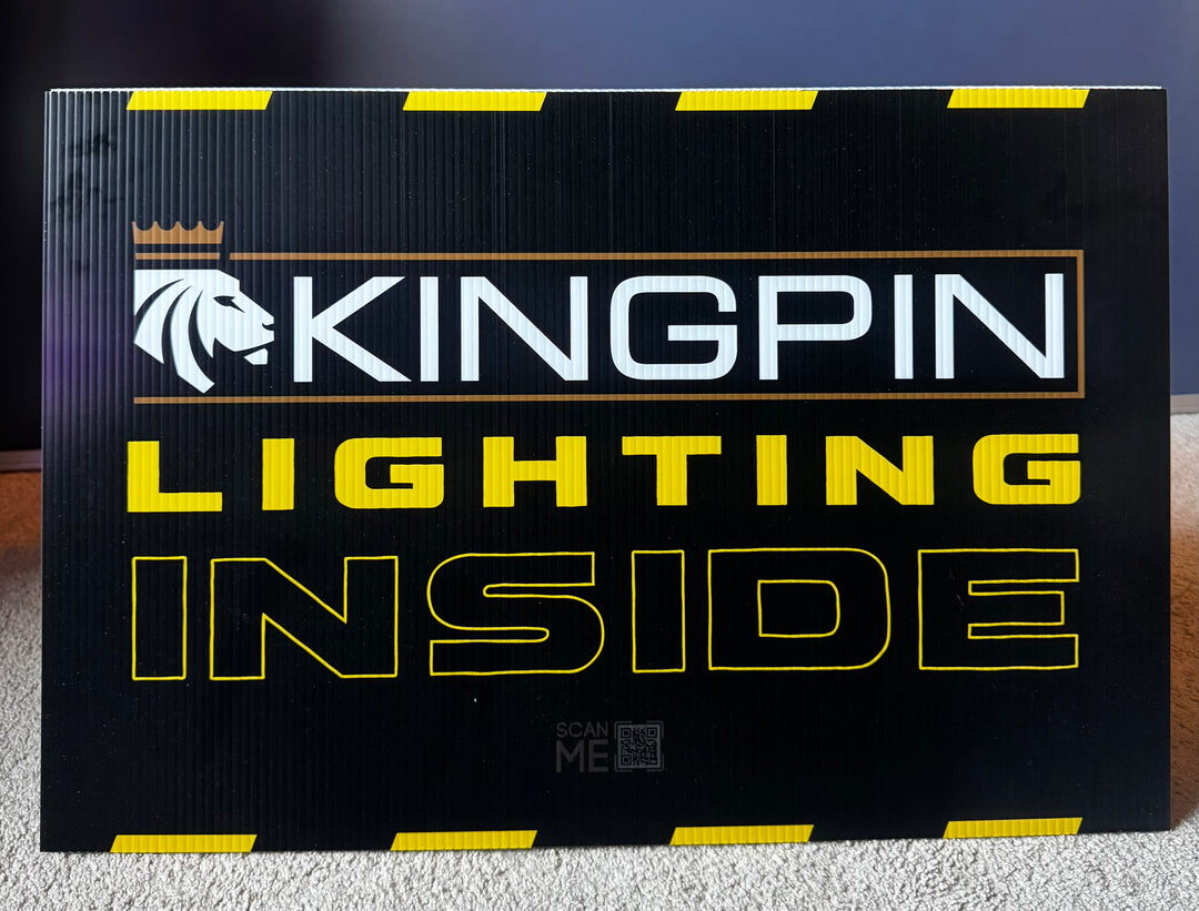 A Frame Sign - Kingpin Lighting Inside