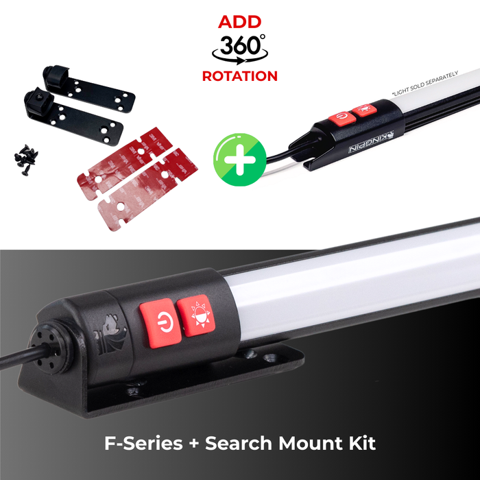 Kingpin F-Series light with the Search Mount Kit for 360° rotation