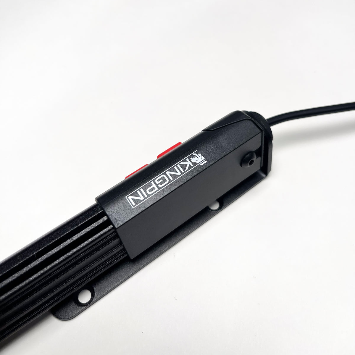 Kingpin F-Series 12" light in a Search Mount bracket, close up