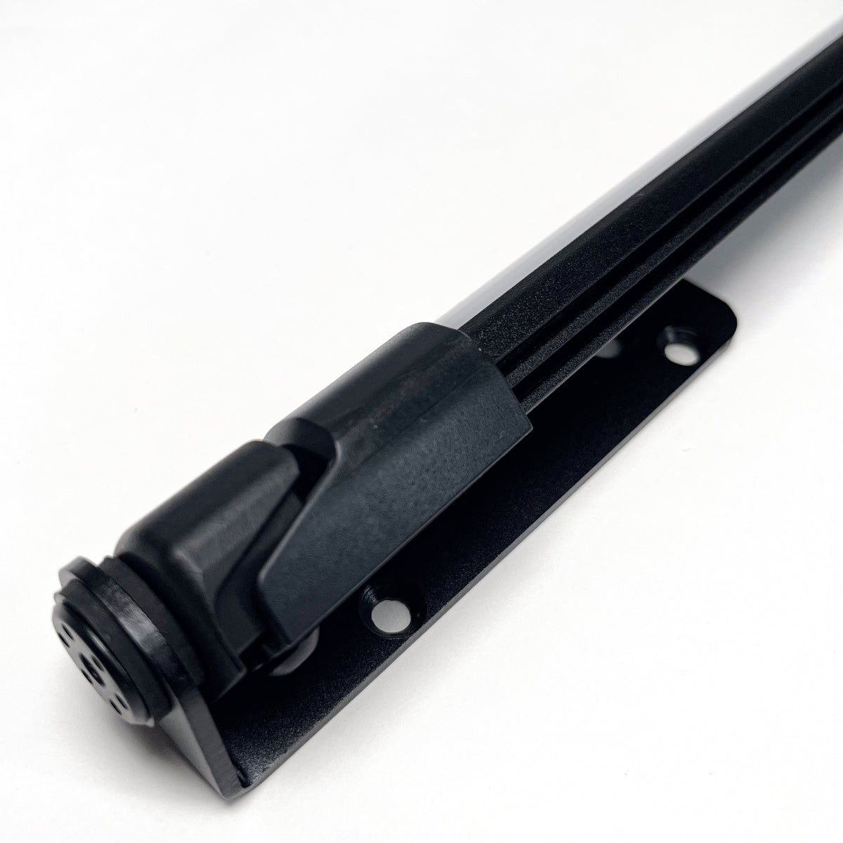 Kingpin F-Series light clamped in a Search Mount, close up