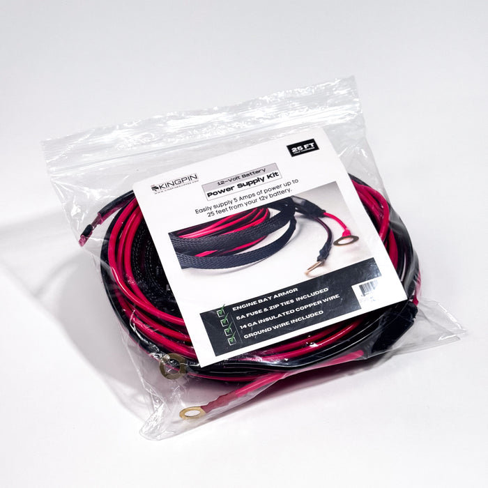 Kingpin 12-Volt Power Supply Kit in its bag
