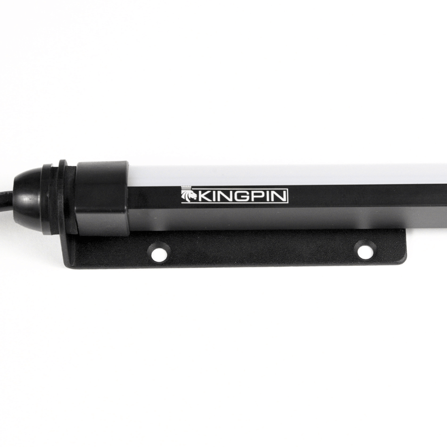 Kingpin V-Series light end cap and bracket with the Kingpin logo