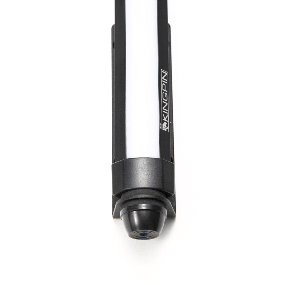 Kingpin V-Series 12" light end cap and lens, close up