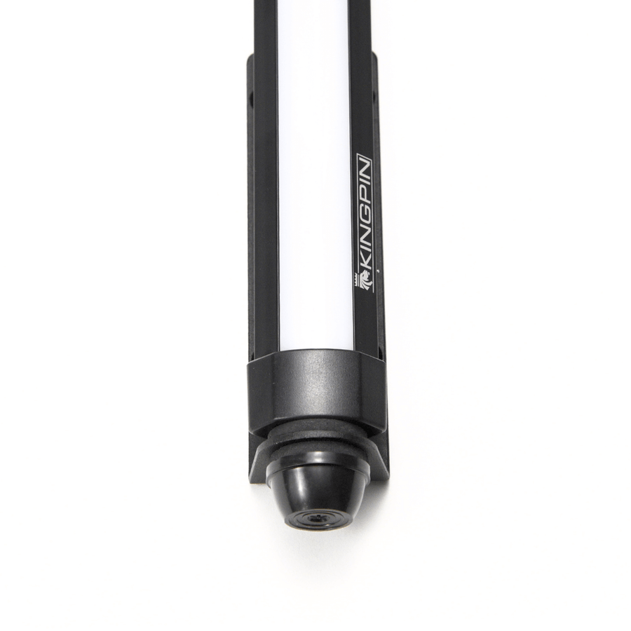 Kingpin V-Series 12" light end cap and lens, close up
